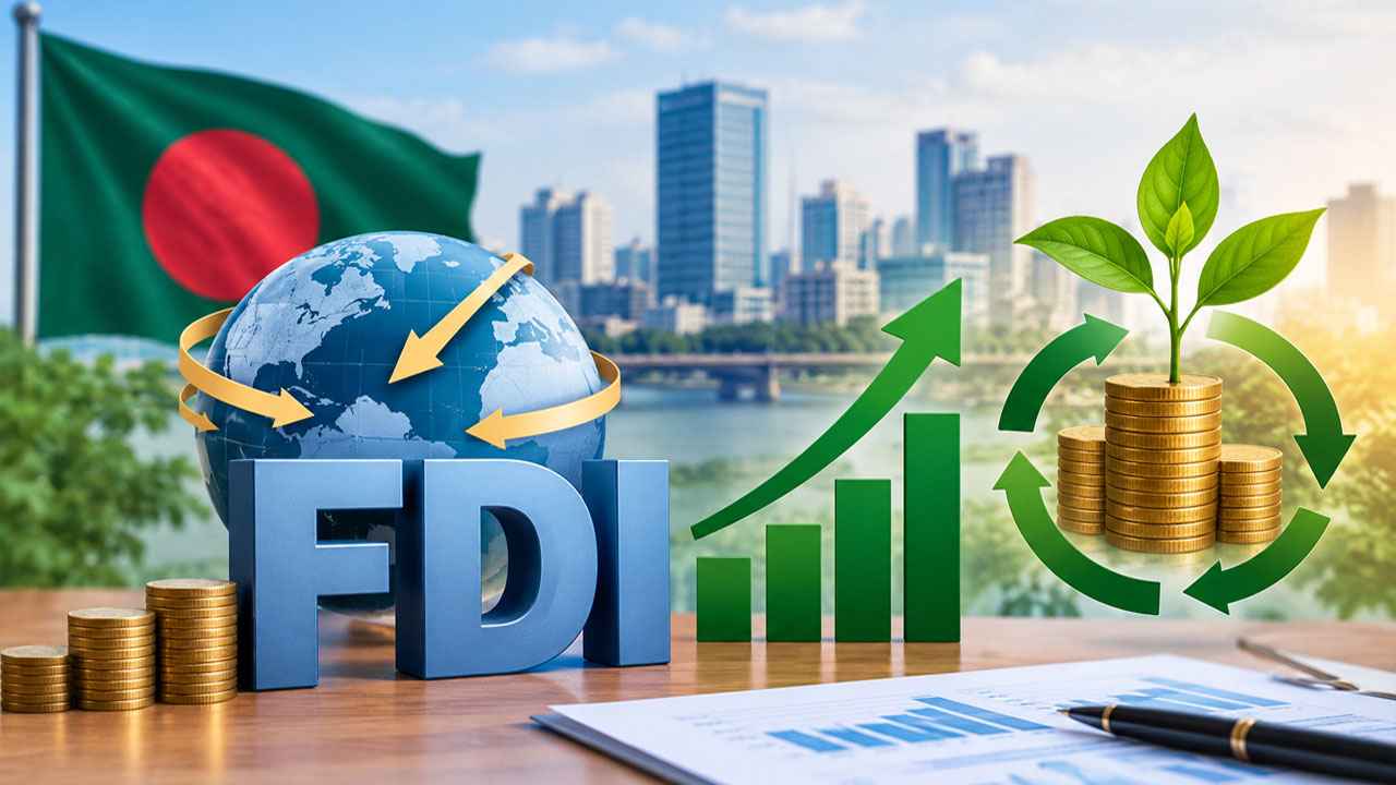 পুনর্বিনিয়োগের আয়েই বাড়ল এফডিআই, তিন মাসে প্রবৃদ্ধি ১২.৭৮%