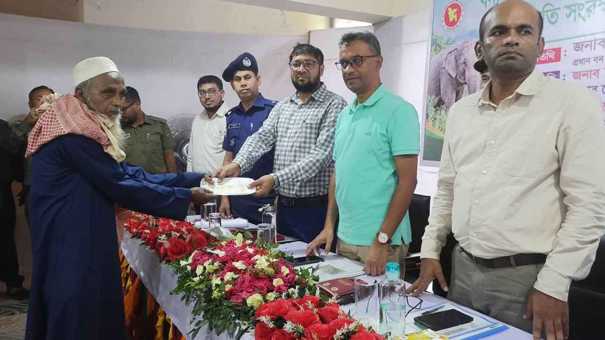 লামায় হাতির আক্রমণে ক্ষতিগ্রস্ত ৬৬ পরিবার পেল সাড়ে ২১ লাখ টাকা