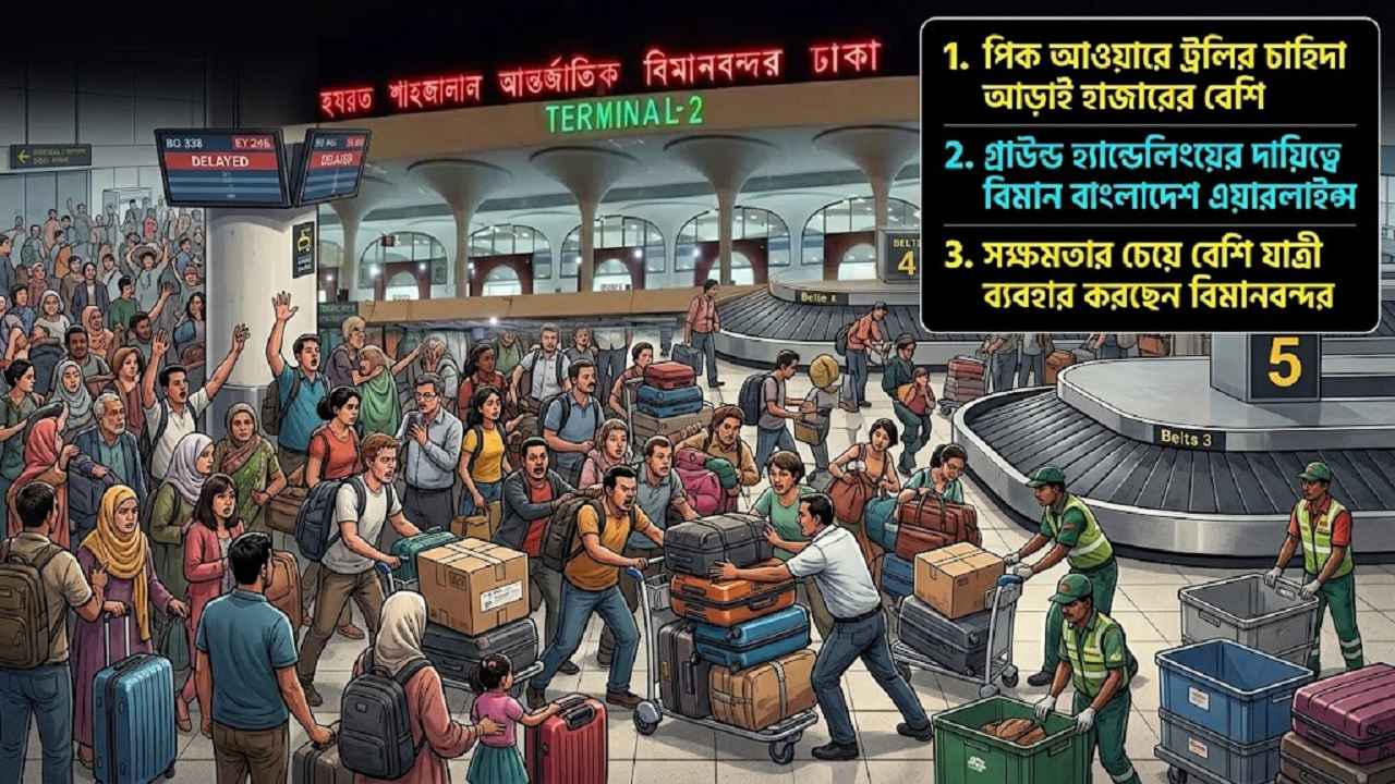 লাগেজ দেরিতে আসায় দায় কার, বিমানবন্দরে এত ট্রলি যায় কোথায়