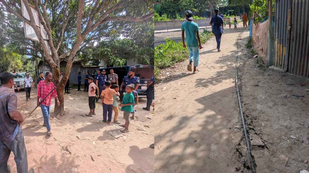 ব্রাহ্মণবাড়িয়ায় ২০০ মিটার অবৈধ গ্যাস পাইপ উচ্ছেদ, সংযোগ বিচ্ছিন্ন