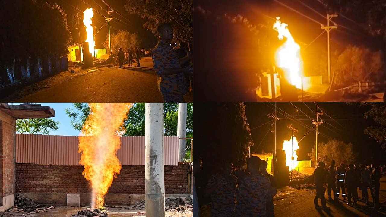 ৩০ ঘণ্টায়ও নেভেনি গ্যাসের আগুন, ১৫ কিলোমিটার এলাকায় বিদ্যুৎ বন্ধ