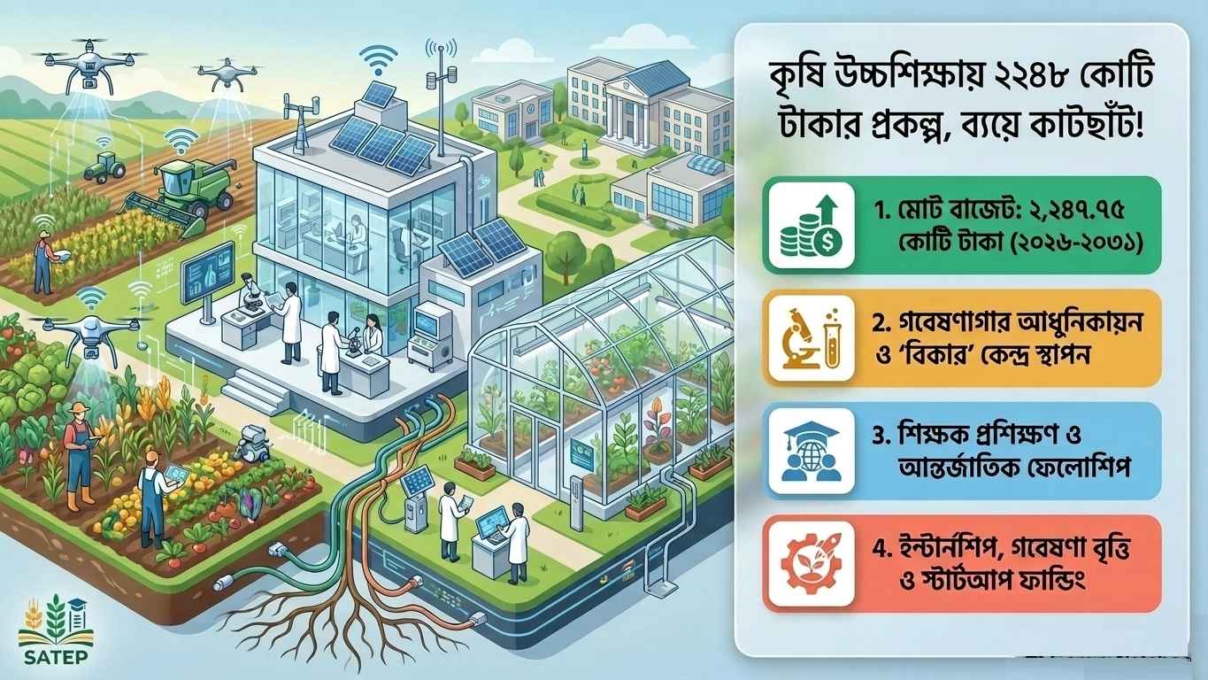 কৃষি উচ্চশিক্ষায় ২২৪৮ কোটি টাকার প্রকল্প, ব্যয়ে কাটছাঁট!