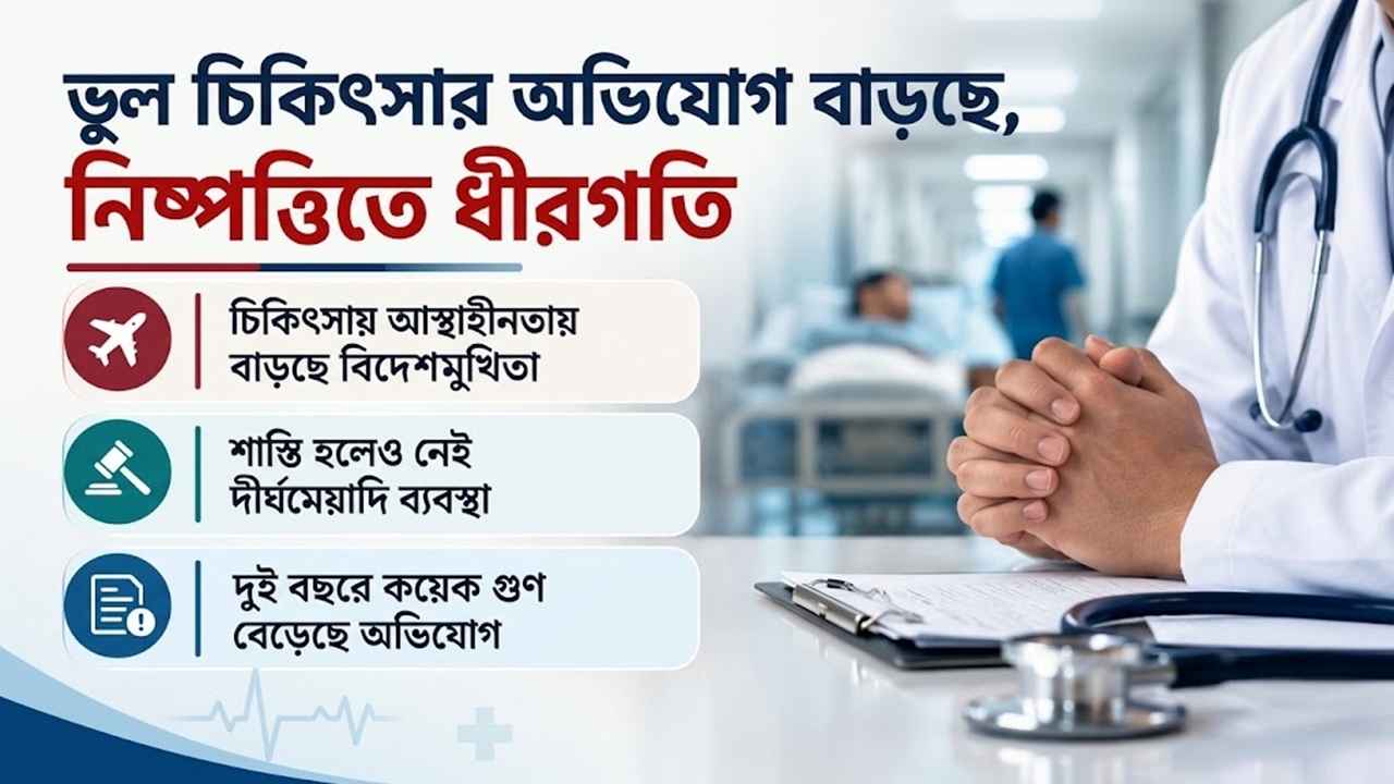 ভুল চিকিৎসার অভিযোগ বাড়ছে, নিষ্পত্তিতে ধীরগতি