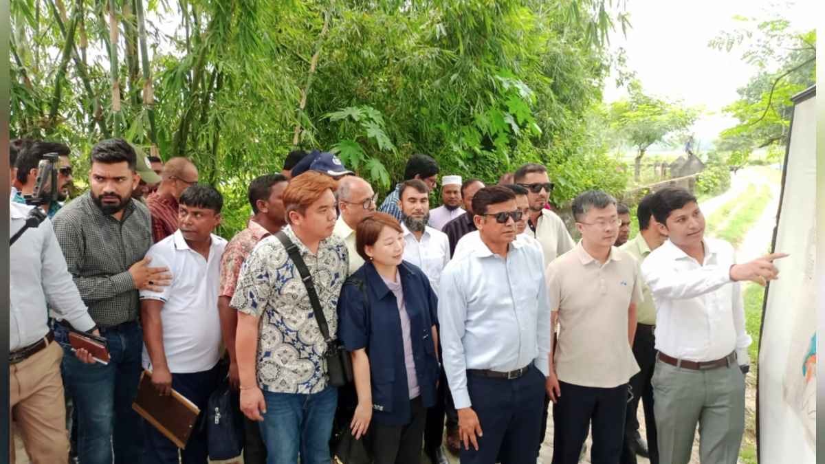 সোলার প্রকল্প পরিদর্শনে বিদেশিদের নিয়ে পানিসম্পদ প্রতিমন্ত্রী