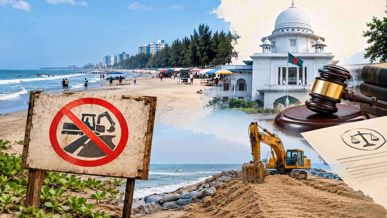 কক্সবাজার সৈকতে সড়ক নির্মাণে নিষেধাজ্ঞা বহাল আপিলেও