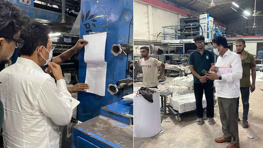 ছাপাখানায় মধ্যরাতে শিক্ষামন্ত্রী, যাচাই করেছেন বইয়ের মান