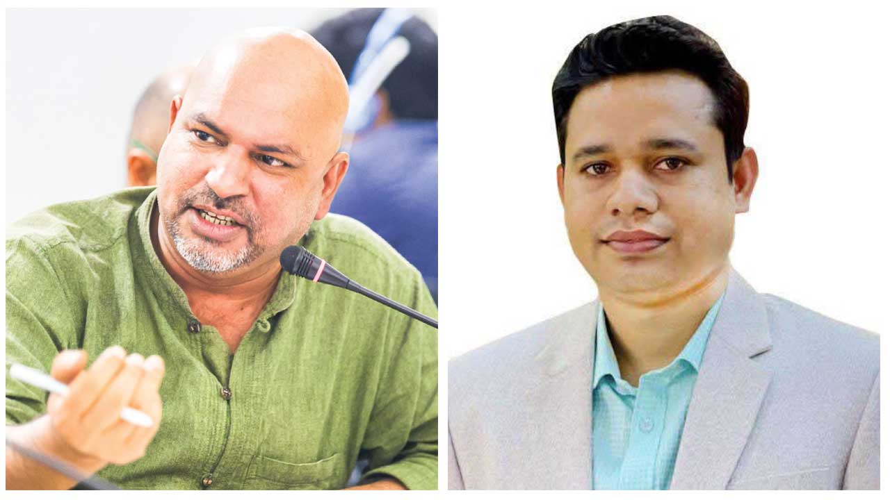 জ্বালানি বিশেষজ্ঞ হাসান মেহেদী ও হেলাল আহমেদ। ছবি: ঢাকা মেইল