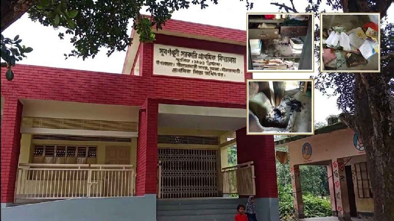 নীলফামারীতে প্রাথমিক স্কুলে চুরি, অগ্নিসংযোগে দাপ্তরিক নথি পুড়ে ছাই
