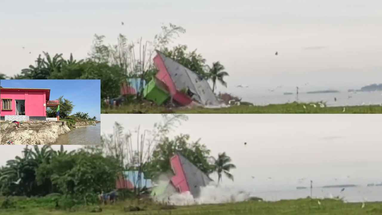 মালয়েশিয়ার প্রবাসী জুলহাসের স্বপ্নের বাড়ি মুহূর্তেই মিশে গেল পদ্মায়