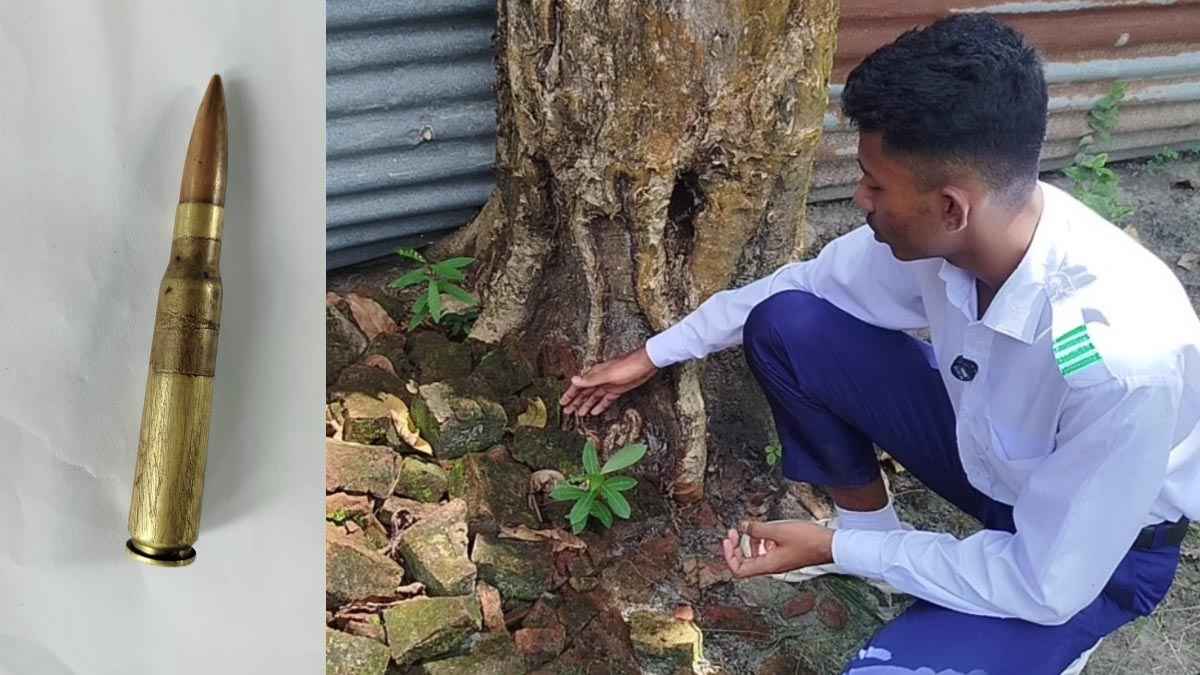 দুমকিতে কলেজ মাঠে মিলল মেশিনগানের বুলেট