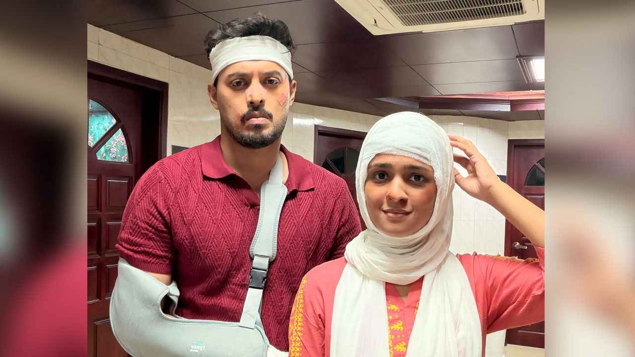 ভাঙা হাত, মাথায় ব্যান্ডেজ ইরফান সাজ্জাদ ও সাদিয়া আয়মানের!