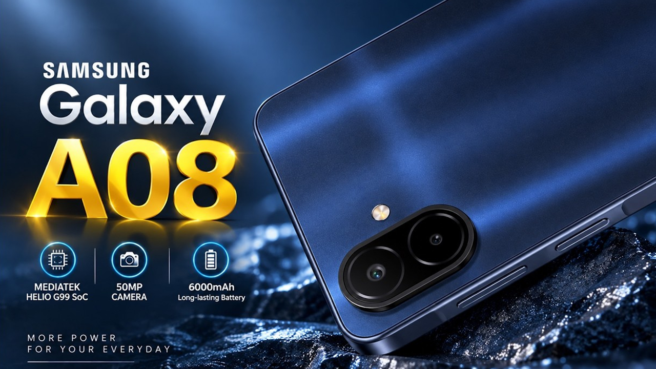 Samsung Galaxy A08: ৬০০০mAh ব্যাটারি ও ১২০Hz ডিসপ্লেসহ এল নতুন ফোন