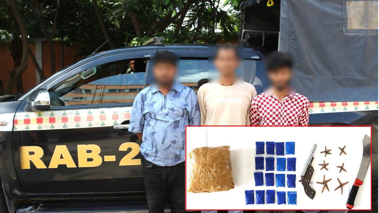 আদাবরে কব্জিকাটা গ্রুপের ৩ সদস্য গ্রেফতার, থানা লুটের গুলি উদ্ধার