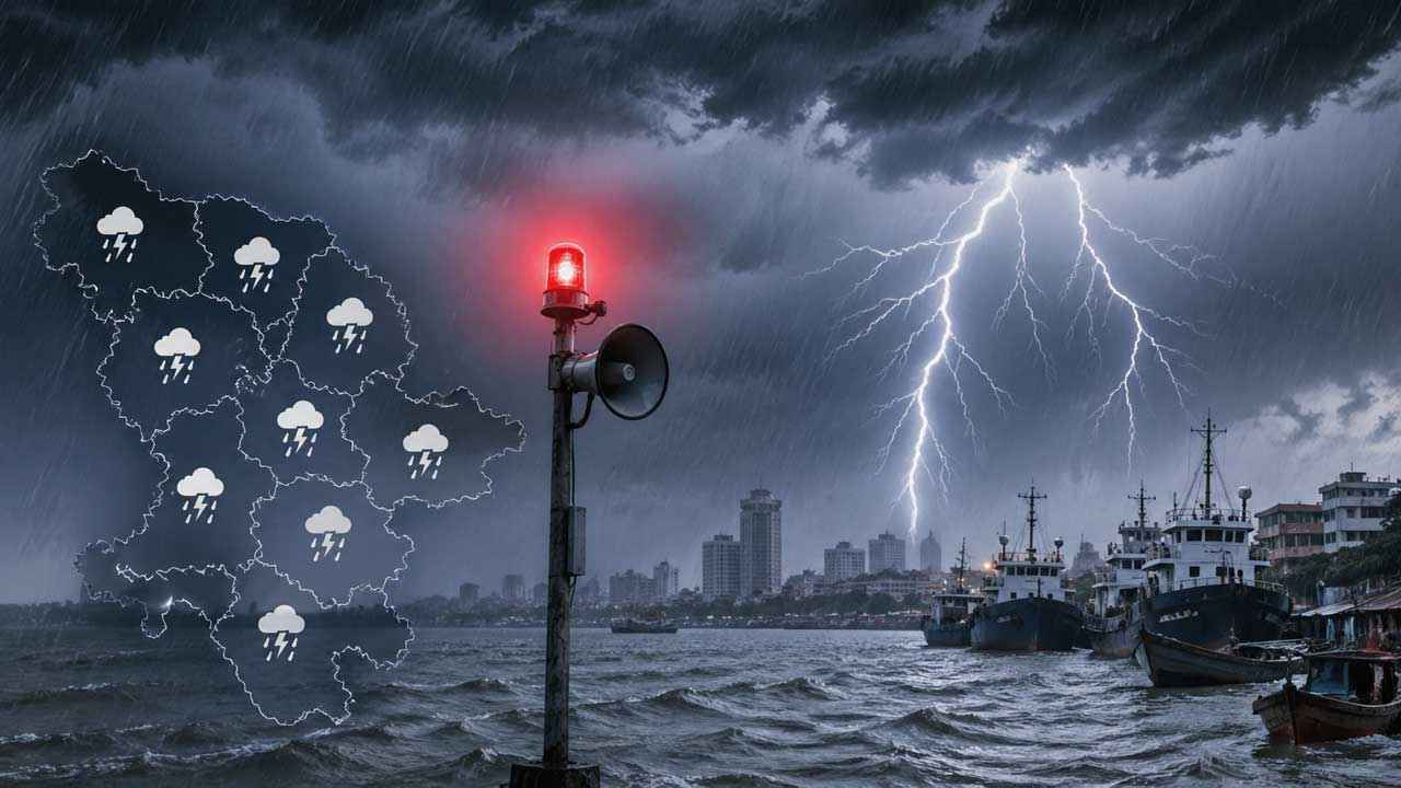 দুপুরের মধ্যে ১২ জেলায় বজ্রবৃষ্টির আভাস